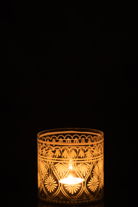 Suport lumanari, Sticla, Transparent, 10.5x10.5x10.5 [3]