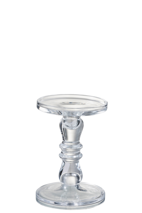 Suport lumanari, Sticla, Transparent, 13x13x19 cm [1]