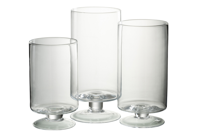 Suport lumanari, Sticla, Transparent, 16x16x33.5 [2]