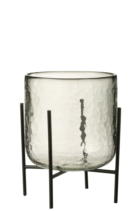 Suport lumanari, Sticla, Transparent, 18x18x20 [1]