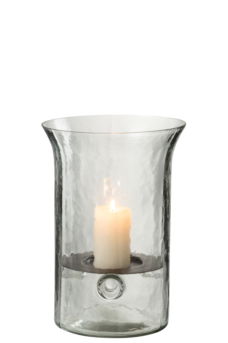 Suport lumanari, Sticla, Transparent, 19x19x26.5 [2]