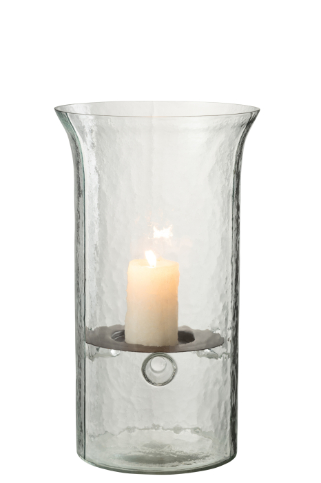 Suport lumanari, Sticla, Transparent, 19x19x32.5 [2]