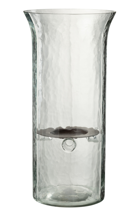 Suport lumanari, Sticla, Transparent, 19x19x40 [1]