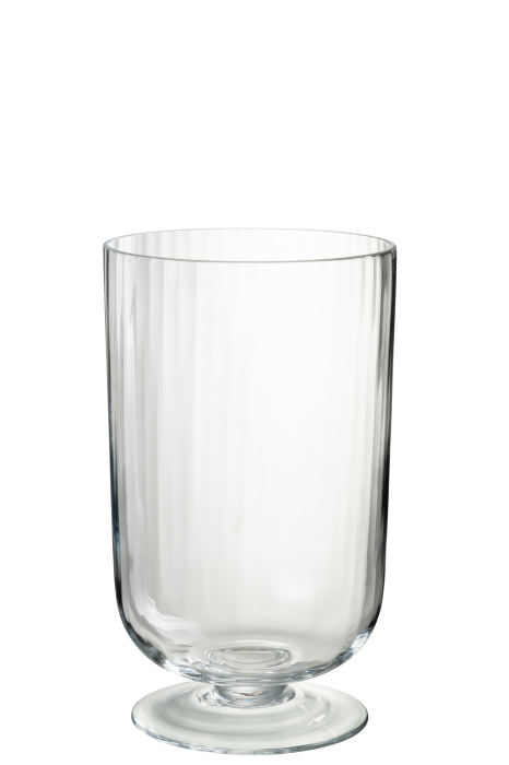 Suport lumanari, Sticla, Transparent, 22.5x22.5x39 [1]