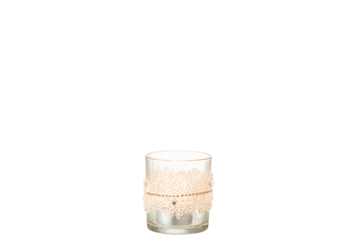 Suport lumanari, Sticla, Transparent, 7.5x7.5x8 [2]