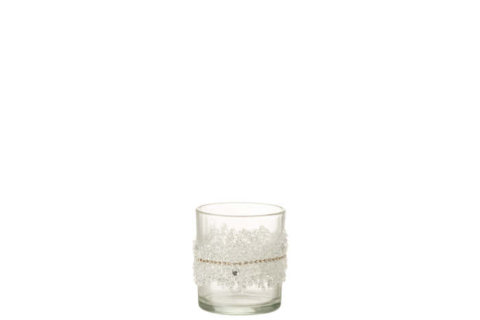 Suport lumanari, Sticla, Transparent, 7.5x7.5x8 [1]