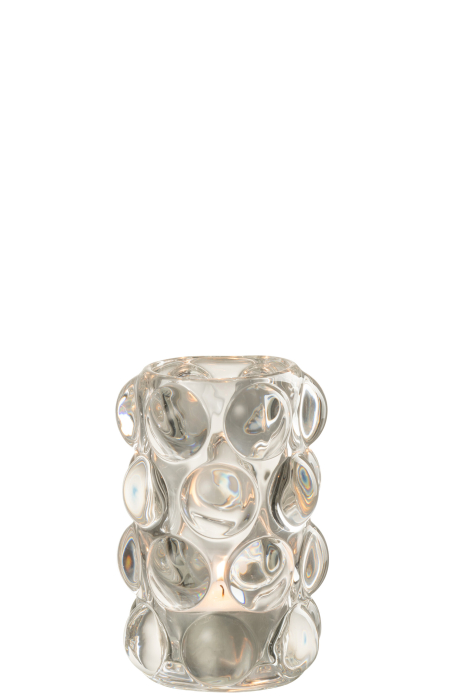 Suport lumanari, Sticla, Transparent, 8.5x8.5x12.5 [2]