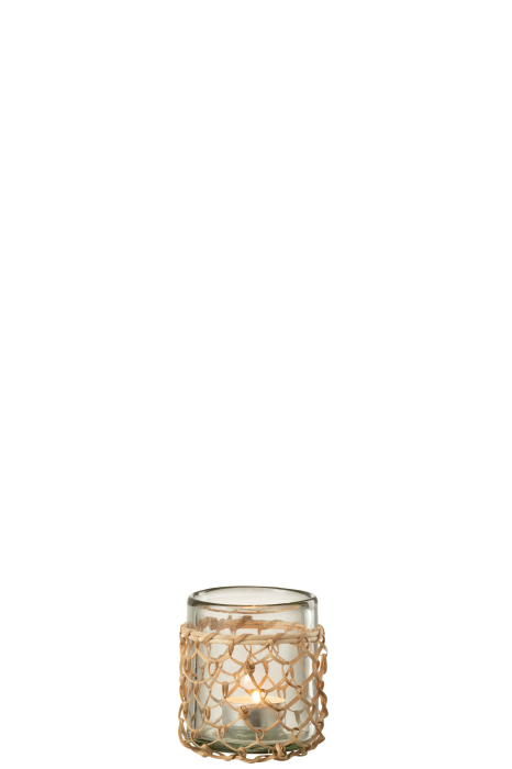 Suport lumanari, Sticla, Transparent, 9x9x9.5 [2]