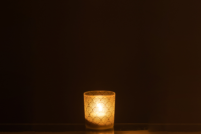 Suport lumanari, Sticla, Verde, 7x7x8 [3]