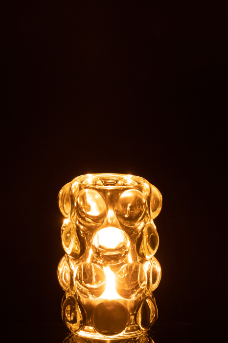 Suport lumanari, Sticla, Verde, 8.5x8.5x12.5 [3]