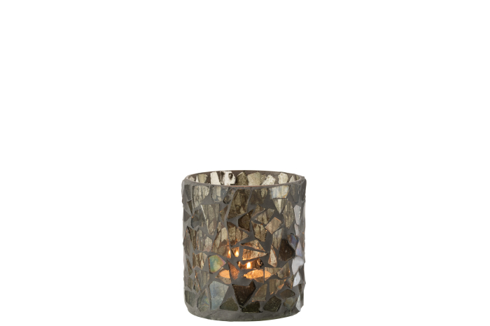 Suport lumanari, Sticla, Verde, 9x9x9.5 [3]