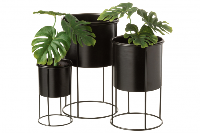 Suport pentru flori Blacky S, negru, 11X19 cm [2]