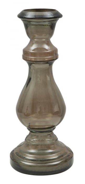 Suport pentru lumanare BROWN, sticla reciclata, (cm) O 15X40