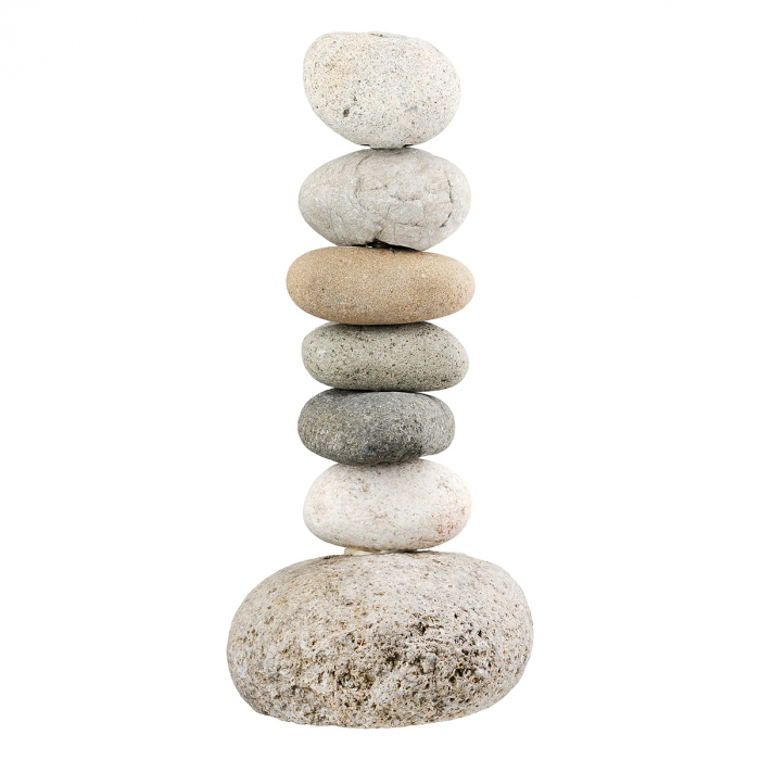 Suport pentru lumânări, Piatră, ecru, gri, PU 4, L. 9 cm, L. 11 cm, H. 22,5 cm [1]