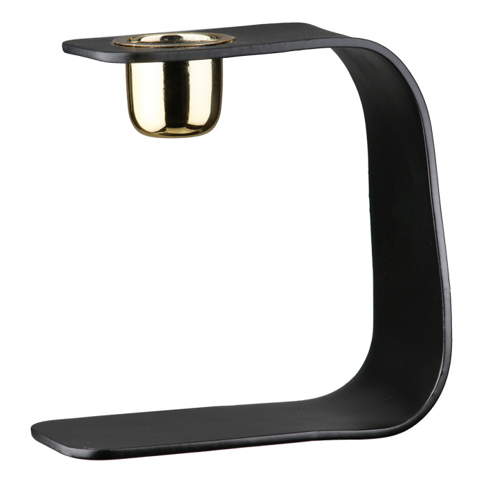 Suport pentru lumânări, Uno, Metal, negru, PU 4, L. 4 cm, L. 10 cm, H. 10 cm [5]