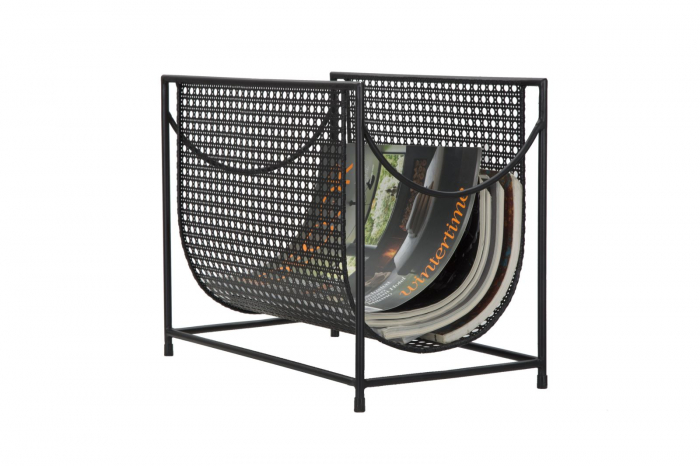Suport pentru reviste, fier, negru, 37X22X30 cm [2]