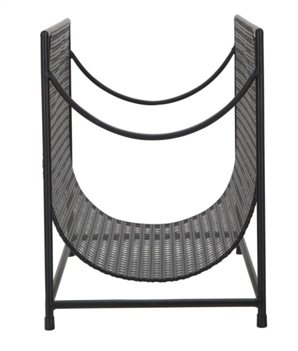 Suport pentru reviste, fier, negru, 37X22X30 cm [4]
