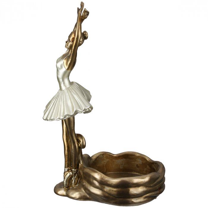 Suport pentru sticle, Balerină, Rășină sintetică, auriu, PU 2, L. 10 cm, l. 15 cm, H 23 cm [2]