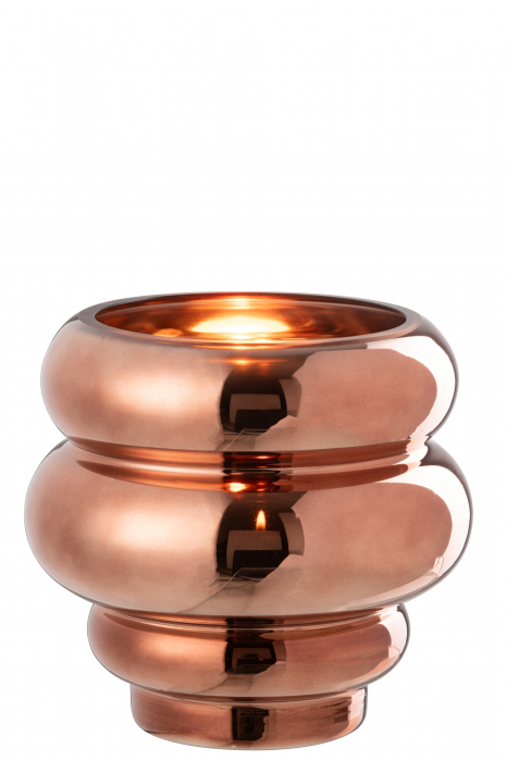 Suport pentru tealight/Vază, Cléa Sticlă, Maro, L 20| W 20| H 20 cm [1]