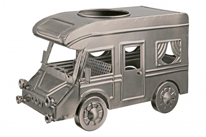 Suport sticla Camper, Metal, Argintiu, 30.5x18.5x16 cm [4]