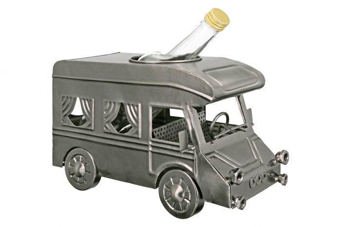 Suport sticla Camper, Metal, Argintiu, 30.5x18.5x16 cm [5]