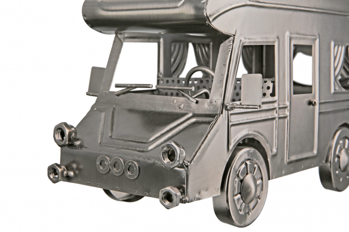 Suport sticla Camper, Metal, Argintiu, 30.5x18.5x16 cm [2]