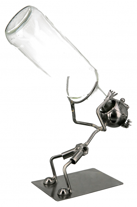 Suport sticla Schlucki, Metal, Argintiu, 19x20x10 cm [2]