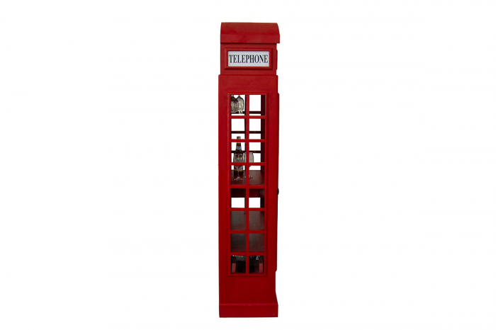 Suport vin din lemn/metal, cabina telefonica, Phone booth [3]