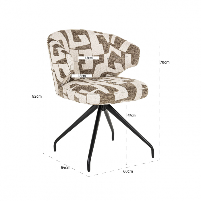 Scaun rotativ Milly moss graffic (Moss graffic) [5]