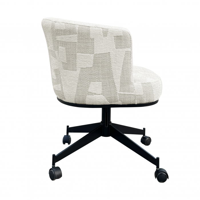 Scaun rotativ Rochenne cu roți (Grafica bej), Dims: 77.0 x 65.0 x 63.0 cm [2]