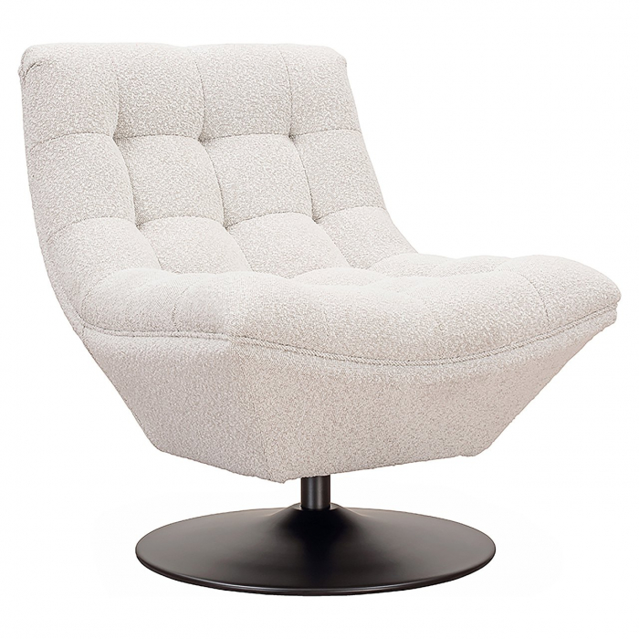 Swivel chair Sydney white boucle fire retardant (FR-Copenhagen 900 Boucle White)