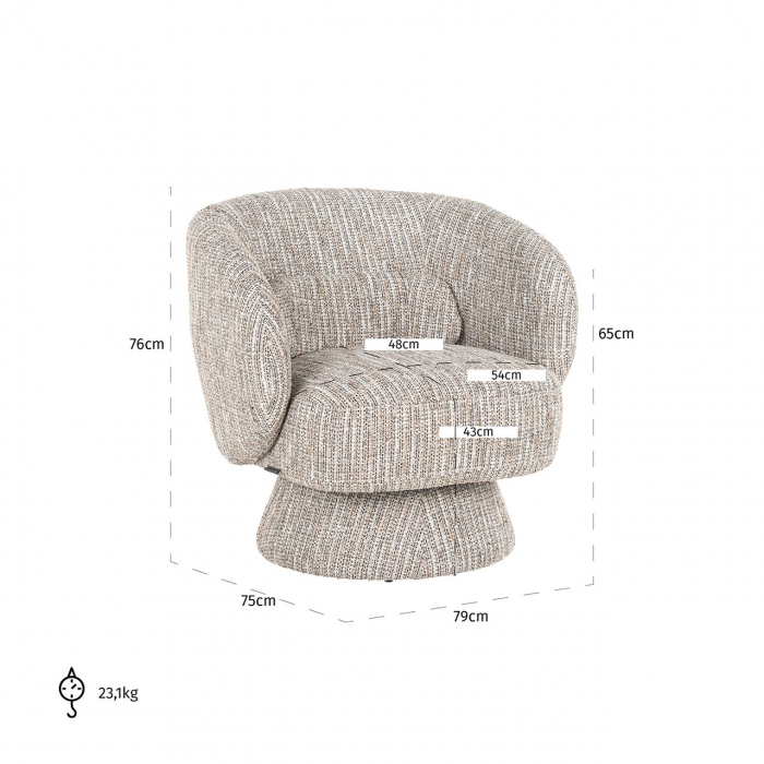 Scaun pivotant Cavallo bej coco (bej coco) [5]