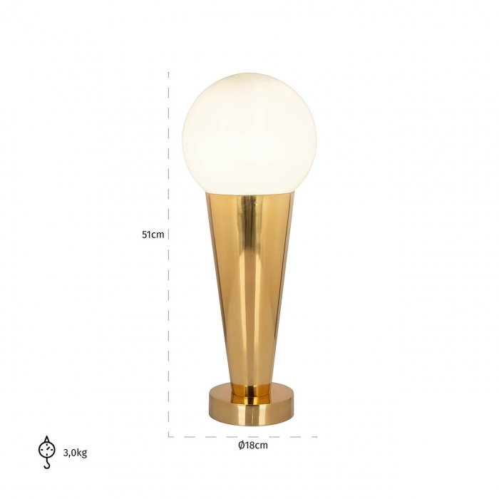 Lampă de masă Cone (auriuie) [2]