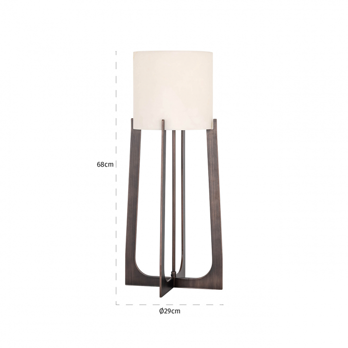 Lampă de masă Loura mare (bronz), Dims: 68.0 x 29.0 x 29.0 cm [3]