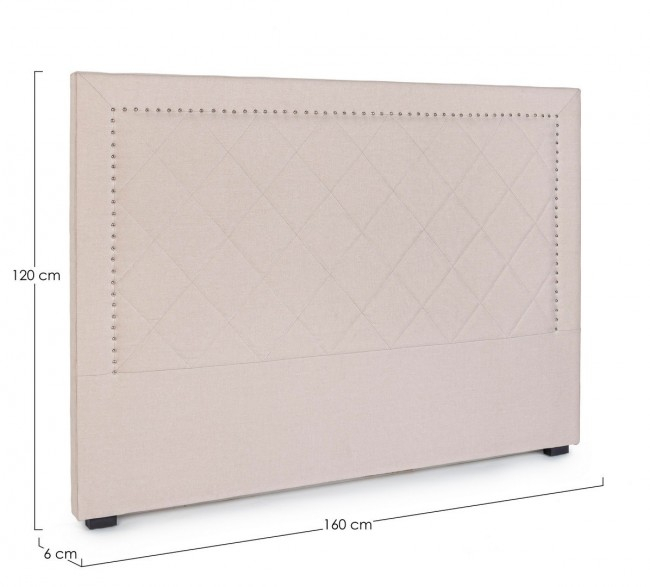 Tablie de pat Ahura, Lemn, Gri, 160x6x120 cm [3]