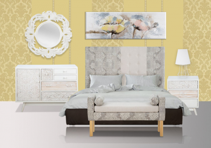 Tablie de pat, DAMASK, 100% poliester cm 180x8x100 [5]