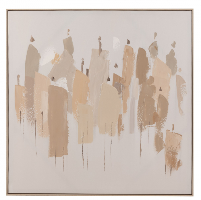 Tablou Abstract People, Canvas, Bej, 108x4x107 cm