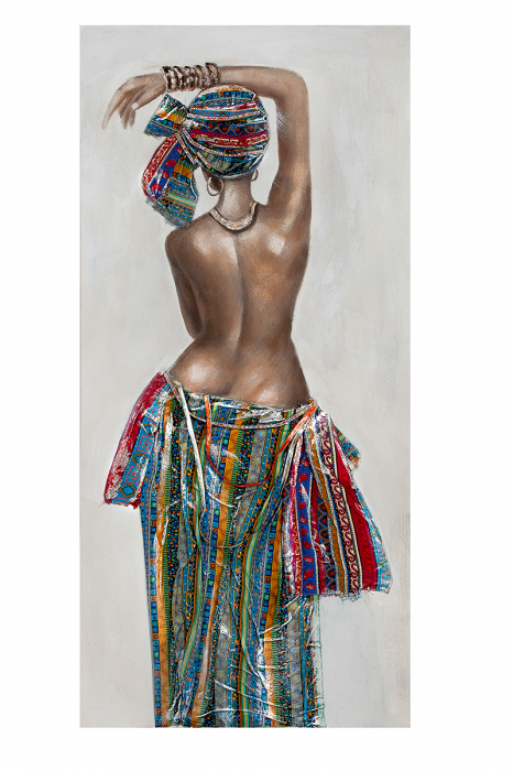 Tablou African Beauty, panza, multicolor, 70x149x4 cm GILDE imagine 2022