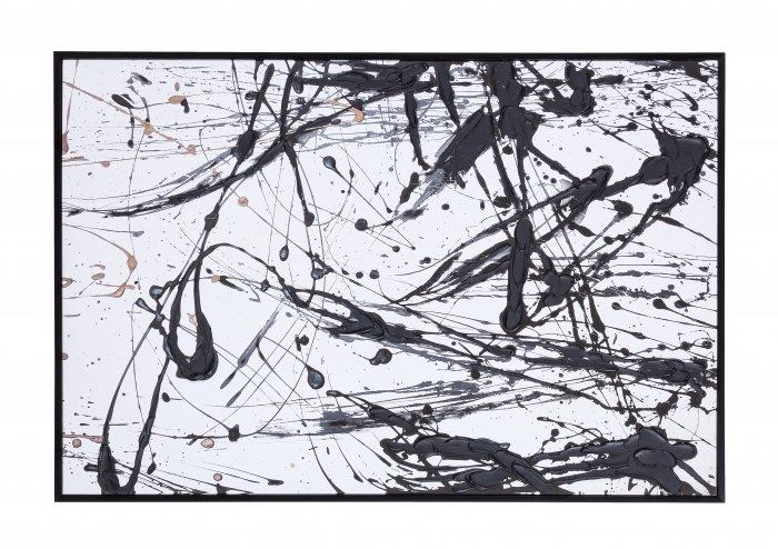 Tablou Bold 20915, Canvas Lemn Plastic, Alb Negru, 62×4.3×92 cm Bizzotto imagine 2022