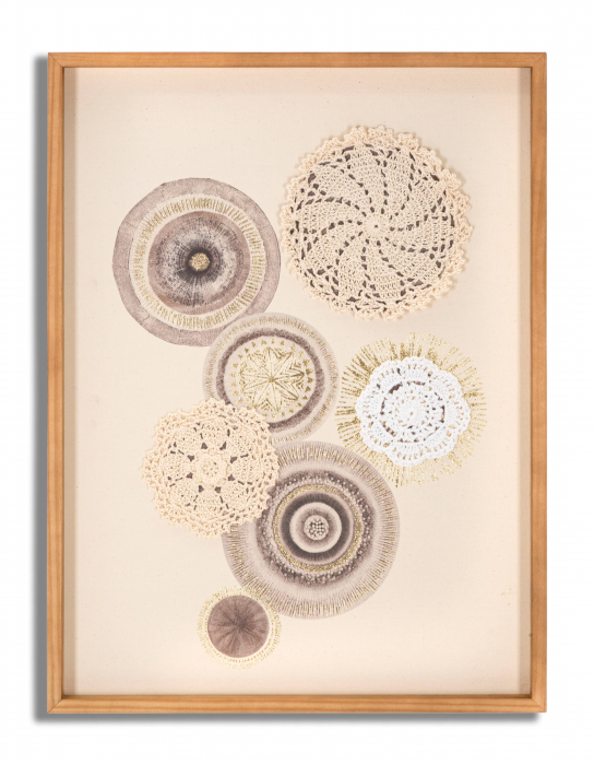Tablou CIRCLY WITH APPLICATION CIRCLY, Maro, Lemn/Canvas, 60x45x3.2 cm [6]