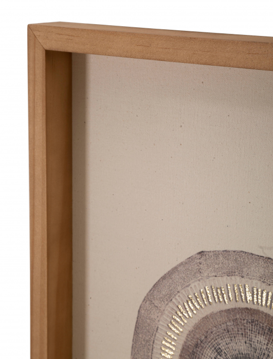 Tablou CIRCLY WITH APPLICATION CIRCLY, Maro, Lemn/Canvas, 60x45x3.2 cm [2]