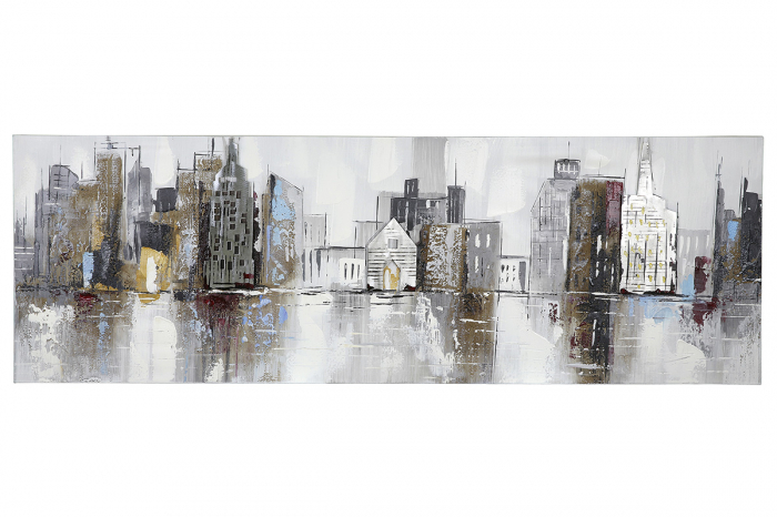 Tablou City, panza, multicolor, 150x50x2 cm [2]