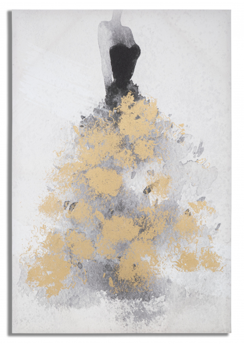 Tablou Dancer, Lemn/Canvas, Multicolor, 120x80x3 cm [5]