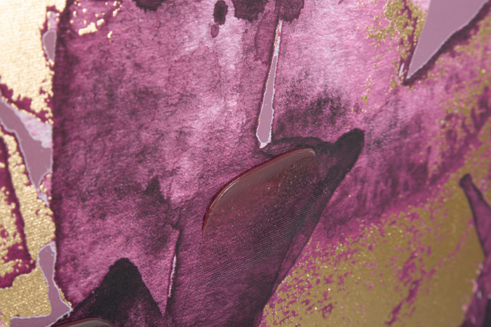 Tablou Dark Leaves, Lemn/Canvas, Multicolor, 120x80x3 cm [2]
