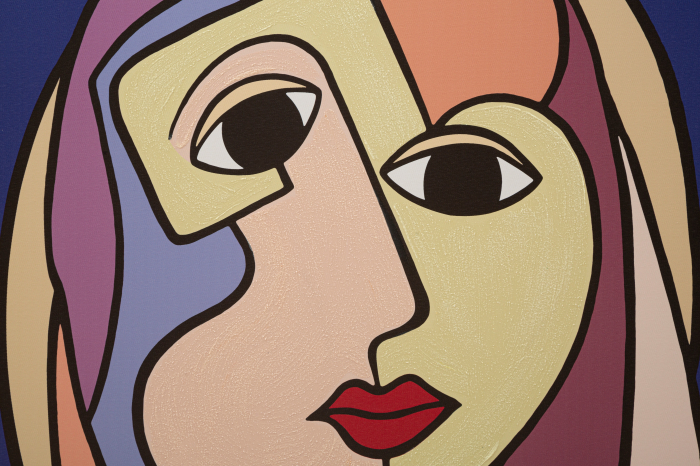 Tablou Double Face Large -A-, Lemn/Canvas, Multicolor, 120x80x3 cm [4]