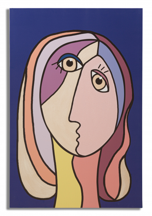Tablou Double Face Large -B-, Lemn/Canvas, Multicolor, 120x80x3 cm [5]