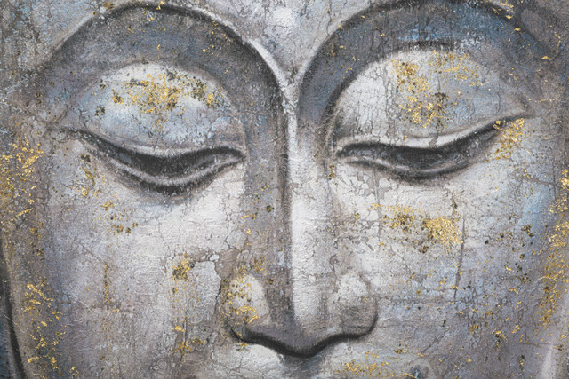 Tablou Face Buddha Light - A-, Lemn/Canvas, Multicolor, 120x80x3 cm [3]