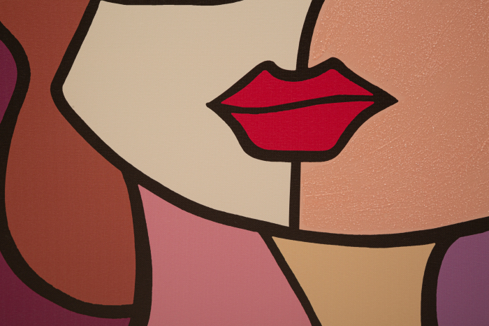 Tablou Face New -B-, Lemn/Canvas, Multicolor, 90x60x3 cm [2]