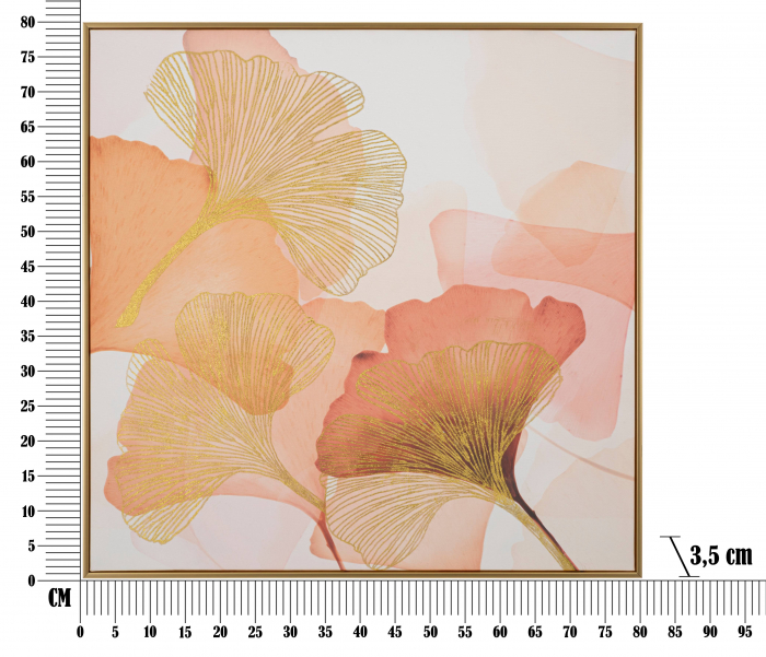 Tablou Flowers, Lemn/Canvas/Plastic, Multicolor, 80x80x3.5 cm [7]