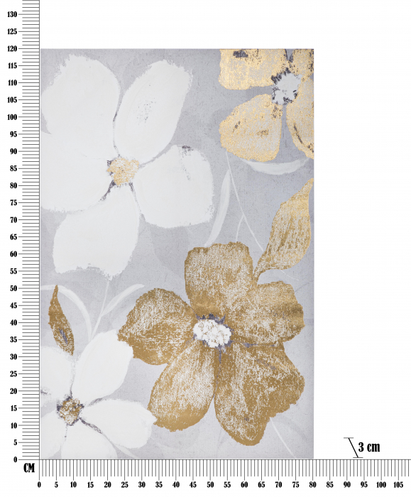 Tablou Flowery, Lemn/Canvas, Multicolor, 120x80x3 cm [6]